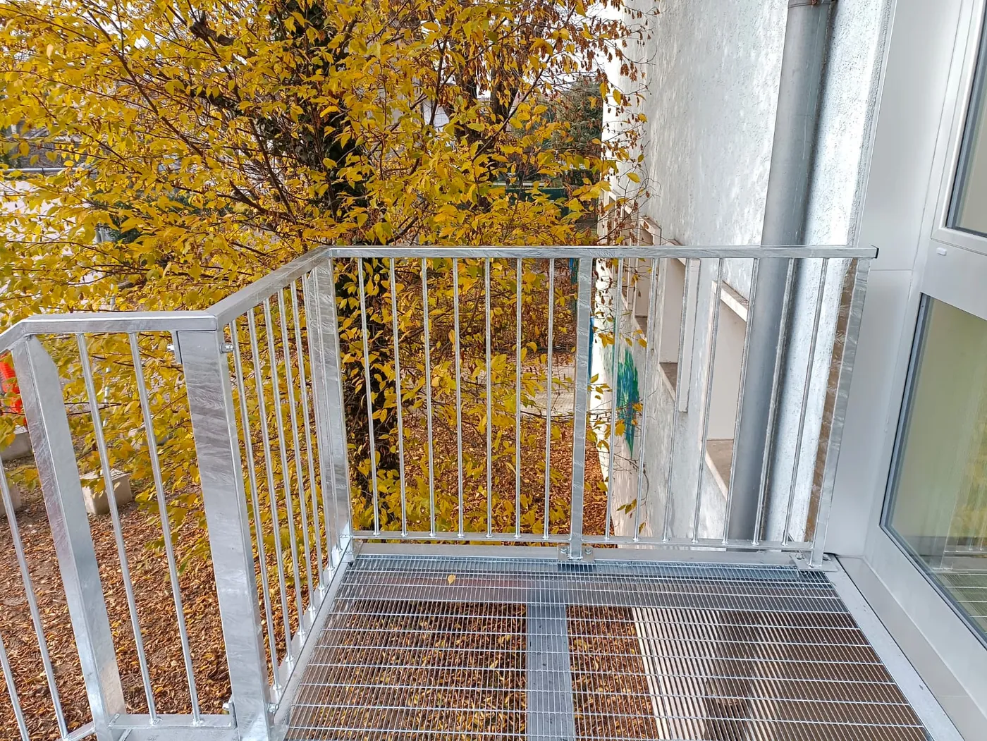 Il pianerottolo con il parapetto